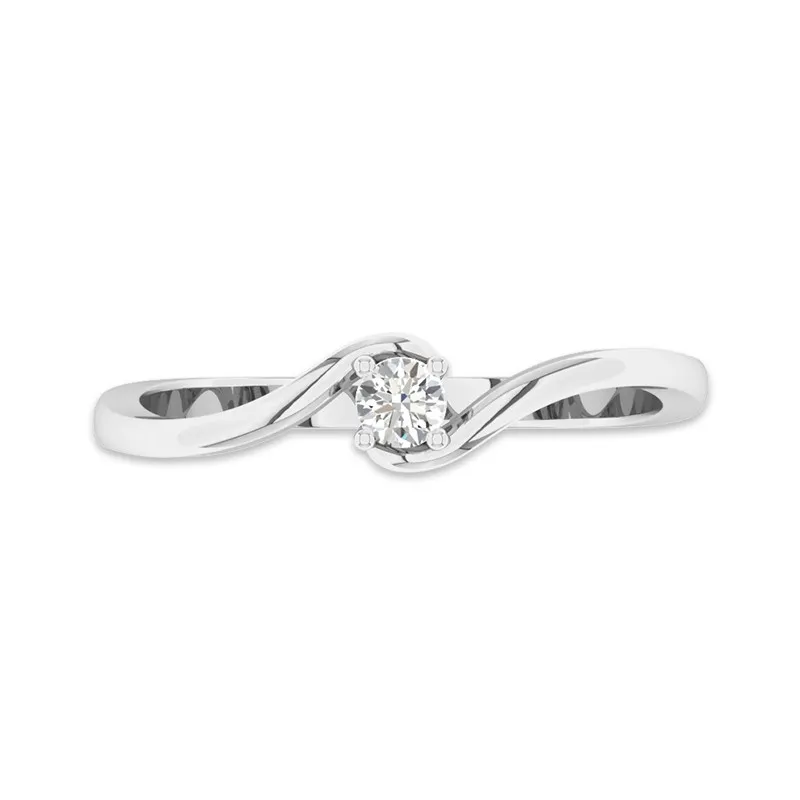 Solitaire Bague de promesse Moissanite