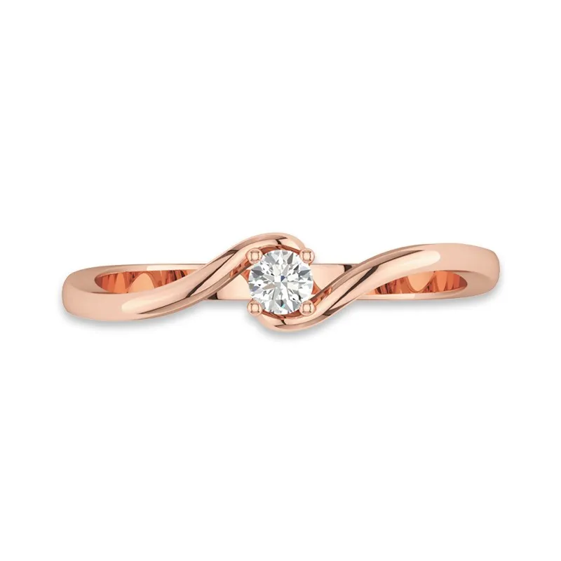 Solitaire Promise Ring Moissanite