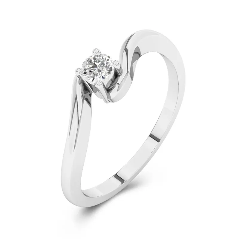 Solitaire Bague de promesse Moissanite