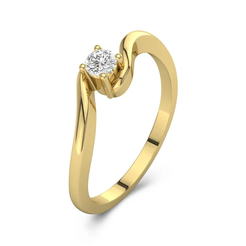 Solitaire Bague de promesse Moissanite