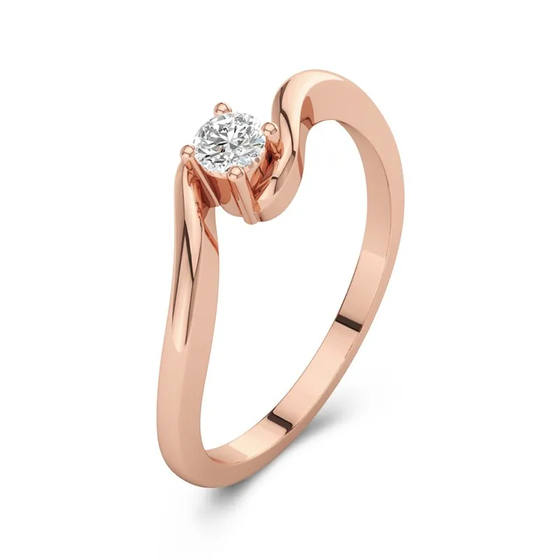 Solitaire Promise Ring Moissanite