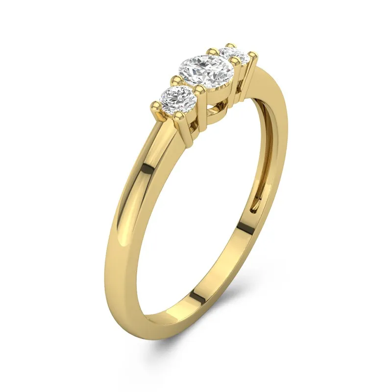 14K Gold Moissanite Promise Ring