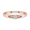 14K Rose Gold Moissanite Promise Ring