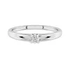 14K White Gold Moissanite Promise Ring