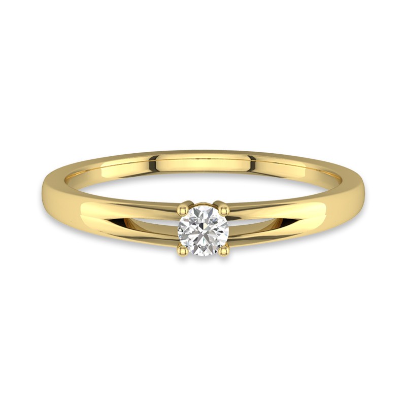 Ladies Solitaire Diamond Engagement Ring, 18kt Yellow Gold 4 Claw Set Design,  Oval Cut Lab Grown Diamond 1.01ct, F Colour, VS Clarity, Ex Polish, VG  Symmetry - Blair and Sheridan