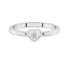 14K White Gold Moissanite Promise Ring