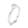 14K White Gold Moissanite Promise Ring