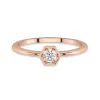 14K Rose Gold Moissanite Promise Ring