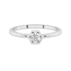 14K White Gold Moissanite Promise Ring