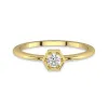 14K Gold Moissanite Promise Ring