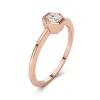 14K Rose Gold Moissanite Promise Ring