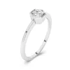 14K White Gold Moissanite Promise Ring