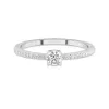 14K White Gold Moissanite Promise Ring