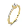 14K Gold Moissanite Promise Ring