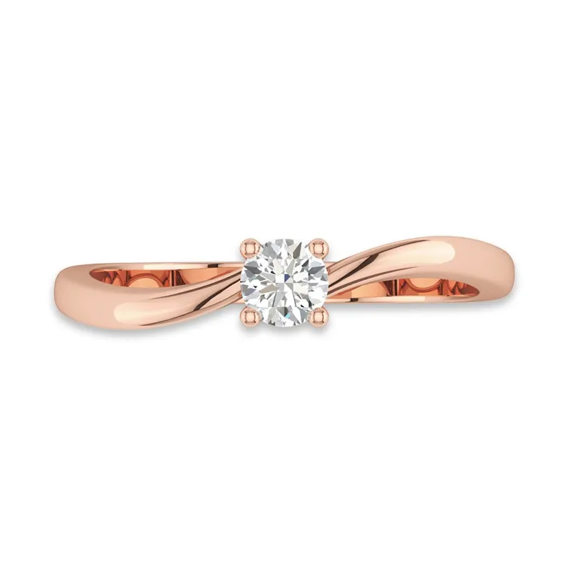 Solitaire Bague de promesse Moissanite