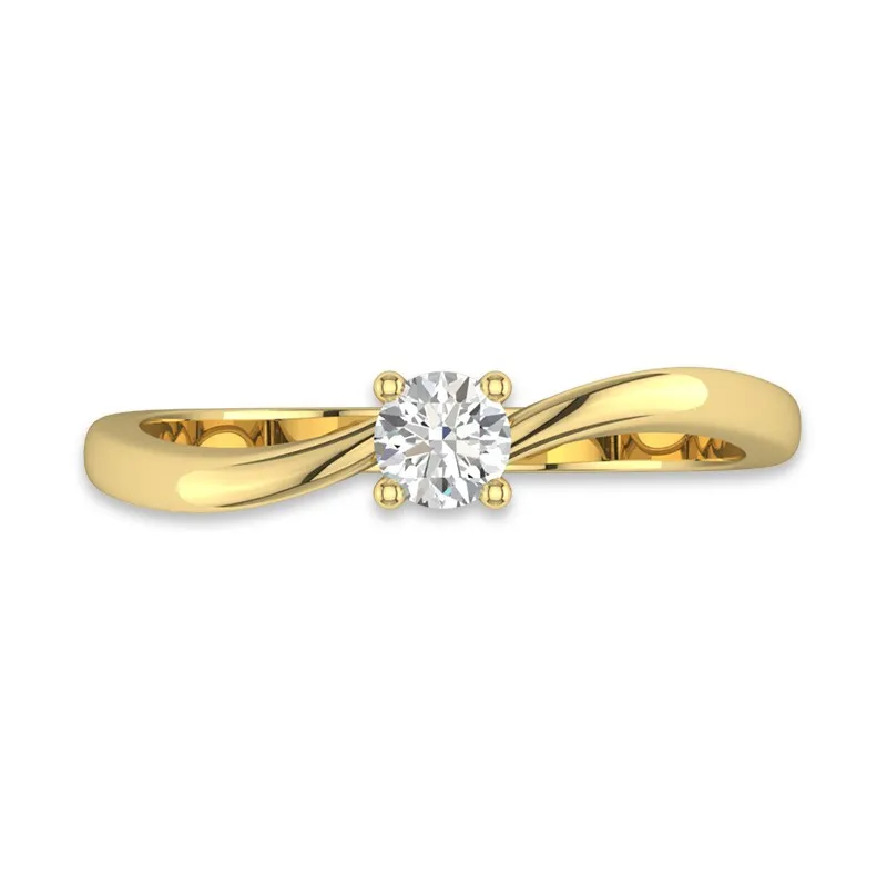 Solitaire Bague de promesse Moissanite