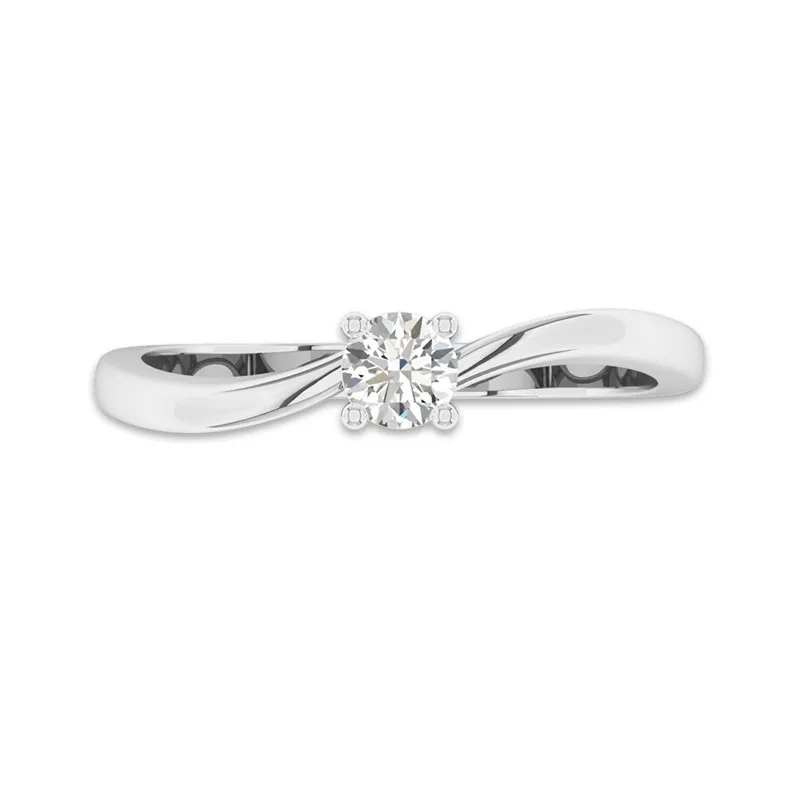 Solitaire Bague de promesse Moissanite