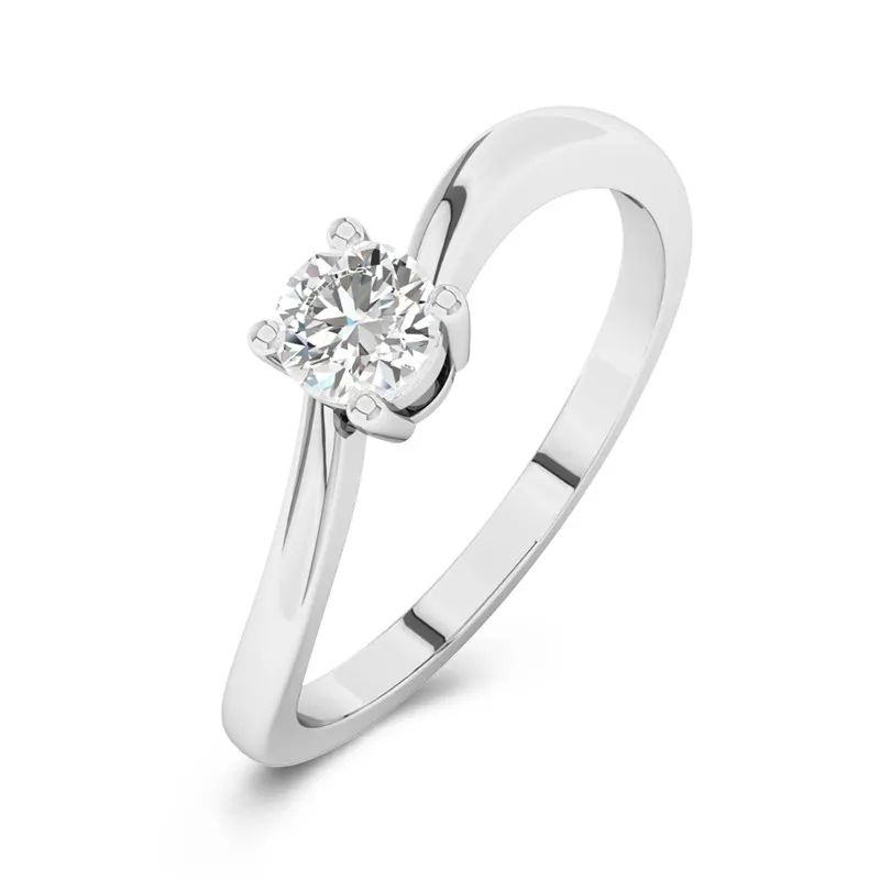 Solitaire Promise Ring Moissanite