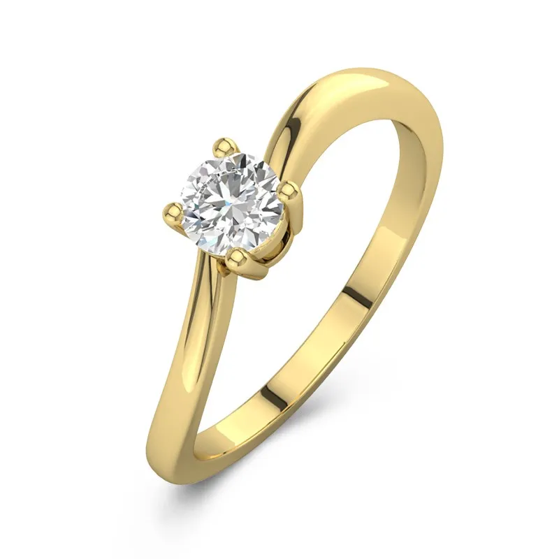 Solitaire Promise Ring Moissanite