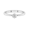 Solitaire Griffe Bague de promesse Moissanite