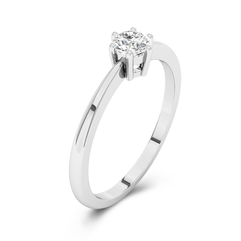 Simple Promise Diamond Rings in White 18 K Gold - S-R172X – Siranjewelry