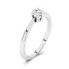 Solitaire Griffe Bague de promesse Moissanite