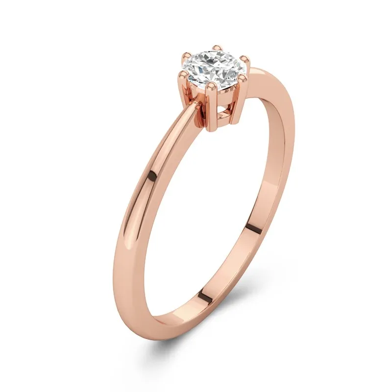 Solitaire Griffe Bague de promesse Moissanite