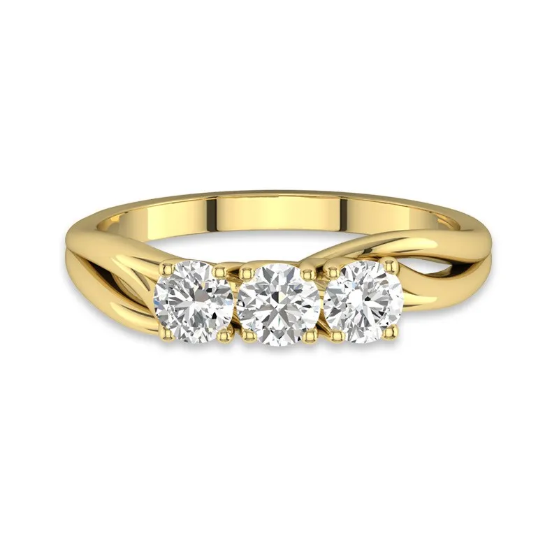 14K Gold Moissanite Promise Ring