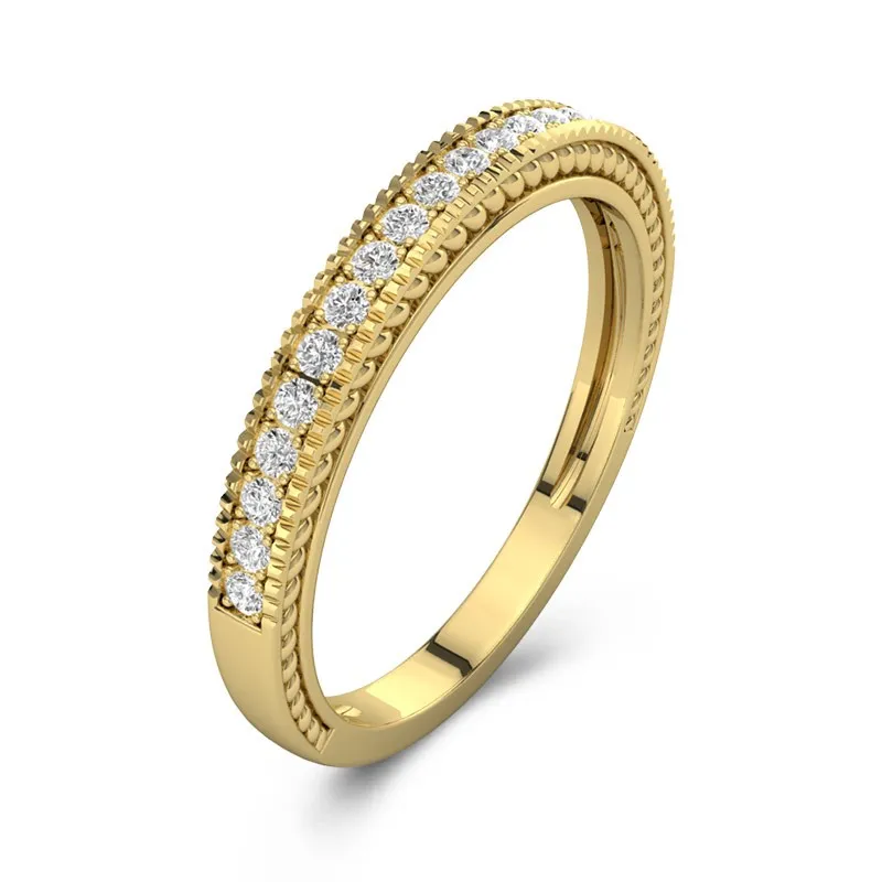 Crené Corde Pavé Bague de mariage