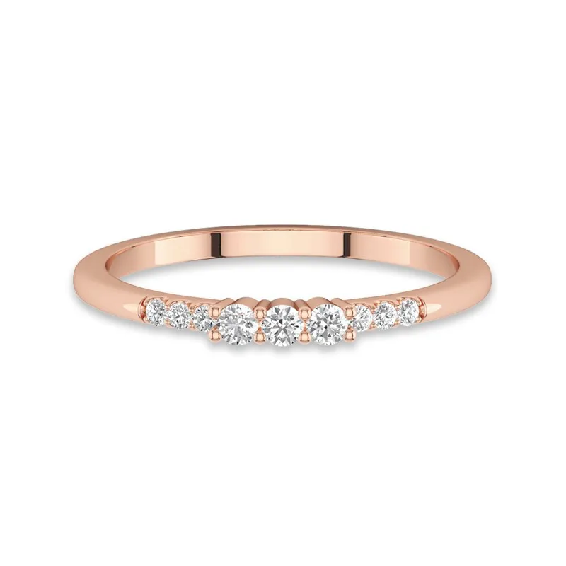 Delicate Stackable Moissanite Wedding Ring
