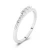 Delicate Stackable Moissanite Wedding Ring