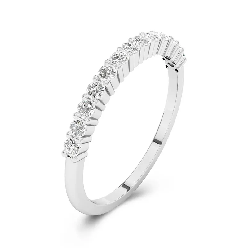 Délicat Empilable Moissanite Bague de mariage