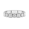 Retro Milgrain Moissanite Wedding Band