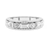 Vintage Wide Beaded Moissanite Wedding Band