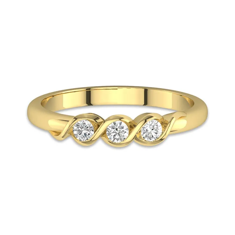 14K Gold Moissanite Wedding Ring
