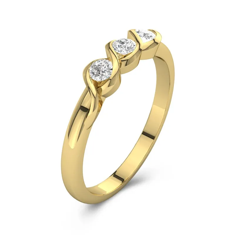 14K Gold Moissanite Wedding Ring