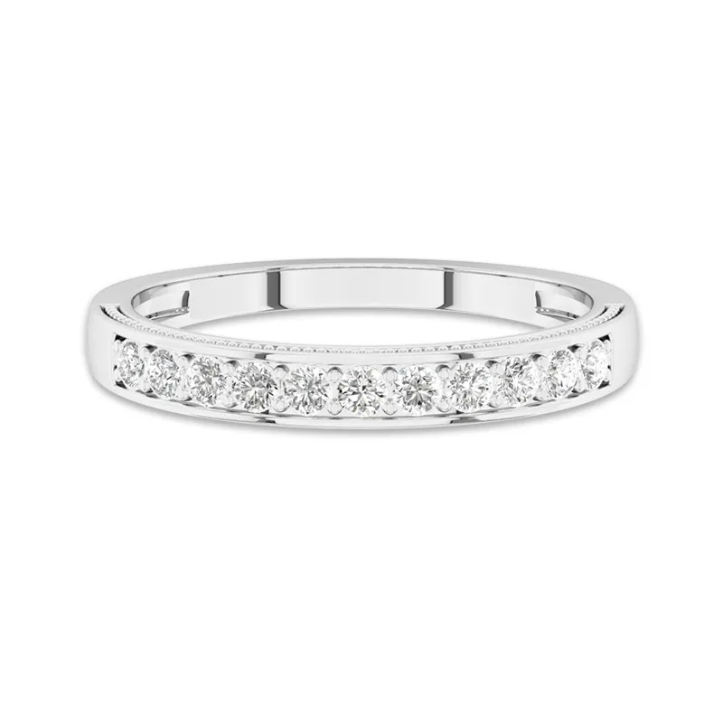 Beaded Pavé Wedding Ring