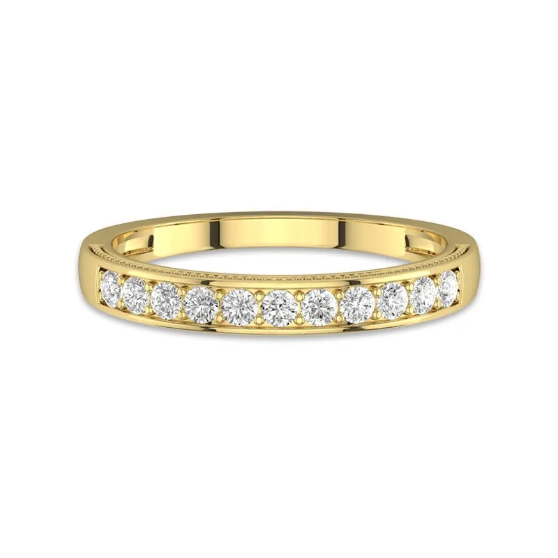 Perlé Pavé Bague de mariage