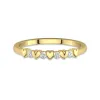 Charming Stackable Heart Moissanite Wedding Ring