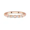 Charming Stackable Heart Moissanite Wedding Ring