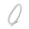 Minimalist Stackable Beaded Wedding Ring