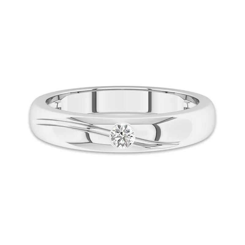 Large Sculpté Moissanite Bague de mariage