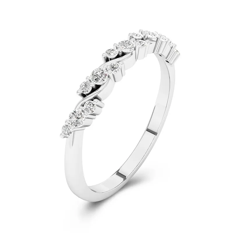 Elegant Stackable Moissanite Wedding Ring