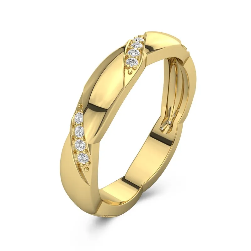 Graceful Moissanite Wedding Band