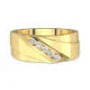 Wide Men 14K Gold Wedding Band