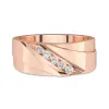 Wide Men 18K Rose Gold Wedding Band