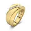 Wide Men 14K Gold Wedding Band