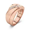 Wide Men 18K Rose Gold Wedding Band