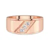 Wide Men 14K Rose Gold Wedding Band