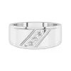 Wide Men 14K White Gold Wedding Band